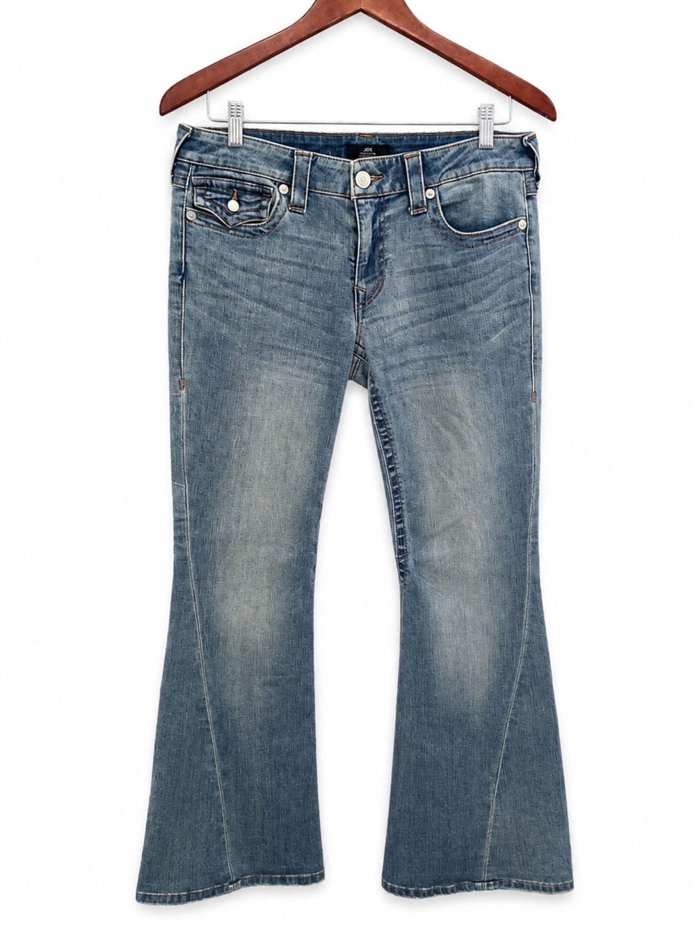 True Religion Joey Low Rise Flare Jeans Womens 30 Horseshoe Y2K